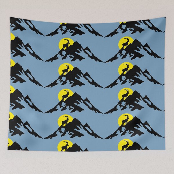 Item preview, Mountains and Mountain Goat designed and sold by claudiasartwork.