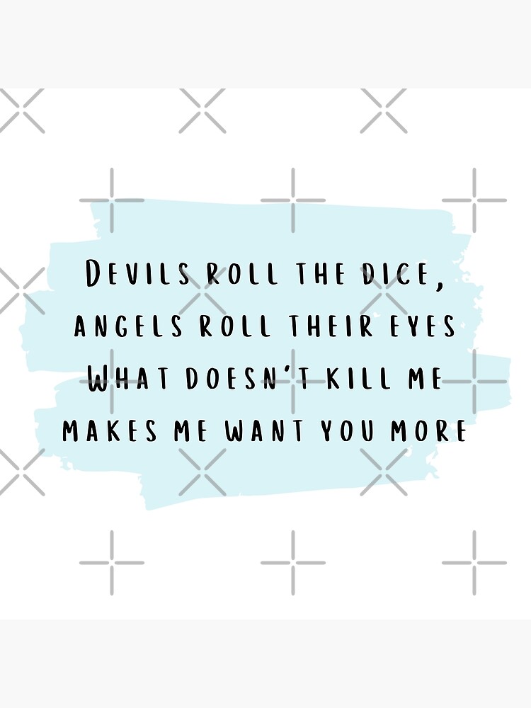 "Cruel Summer Taylor Swift Lover Album lyrics Devils Roll The Dice Angels Roll Their Eyes" Art
