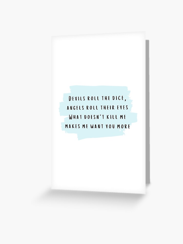 devils roll the dice, angels roll their eyes - taylor swift | iPad Case &  Skin