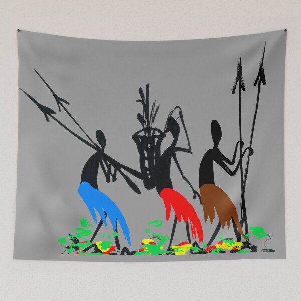 Item preview, Three colorful Africans carrying firewood (2). designed and sold by Squirrox.