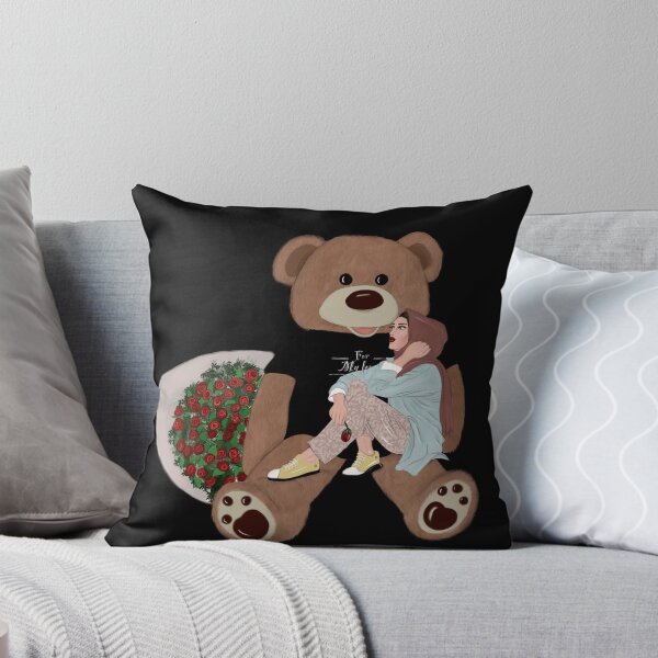 Item preview, Hijab girl receiving gift huge teddy bear and red flowers designed and sold by Imanitasong.