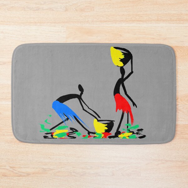 Item preview, A colourful African couple carrying baskets. designed and sold by Squirrox.