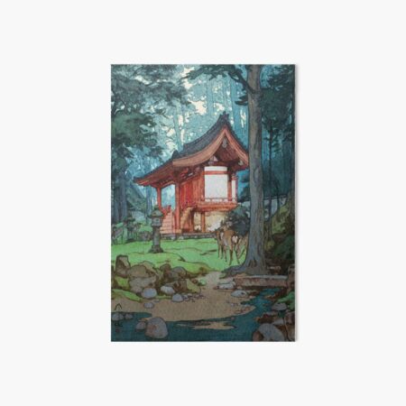 Vista previa del artículo con la obra «Templo en el bosque de Yoshida Hiroshi», diseñado y vendido por ArtExpression.