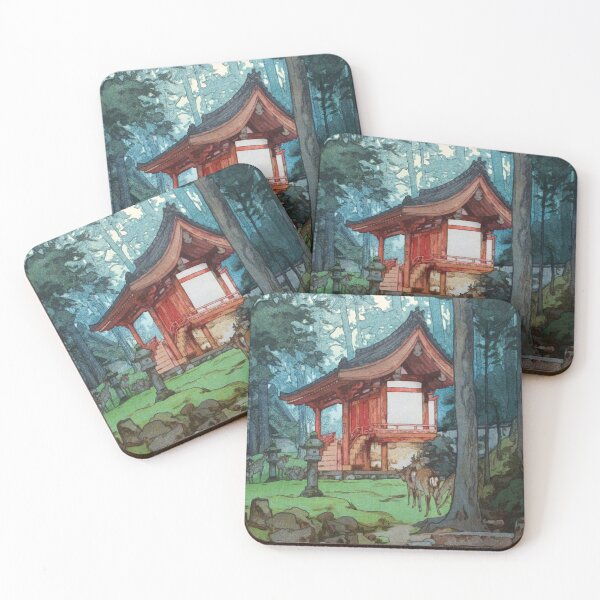 Item preview, Temple in the Woods by Yoshida Hiroshi designed and sold by ArtExpression.