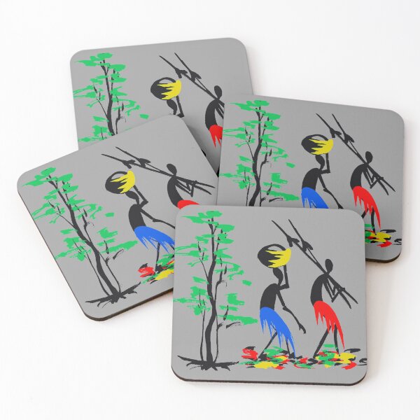 Item preview, A colourful African couple out shopping. designed and sold by Squirrox.
