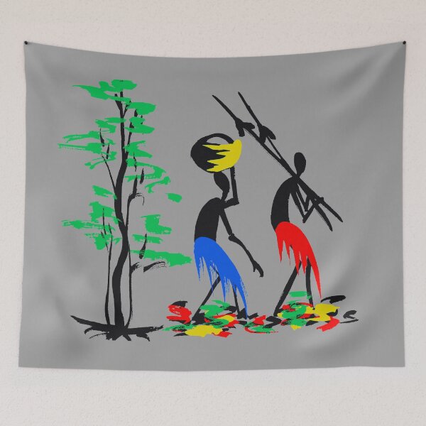 Item preview, A colourful African couple out shopping. designed and sold by Squirrox.