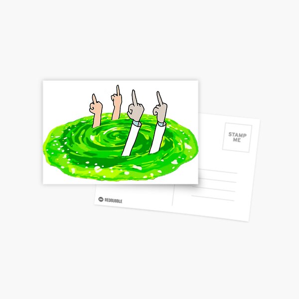 F*CK OFF Portal- Rick&Morty Postcard