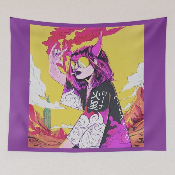 Item preview, Devil's daughter - Vintage drawing - Psychedelic color designed and sold by Gatsbird Design.
