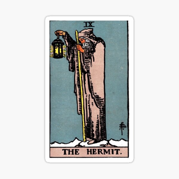 The Hermit Tarot Rainbow Poly Scarf