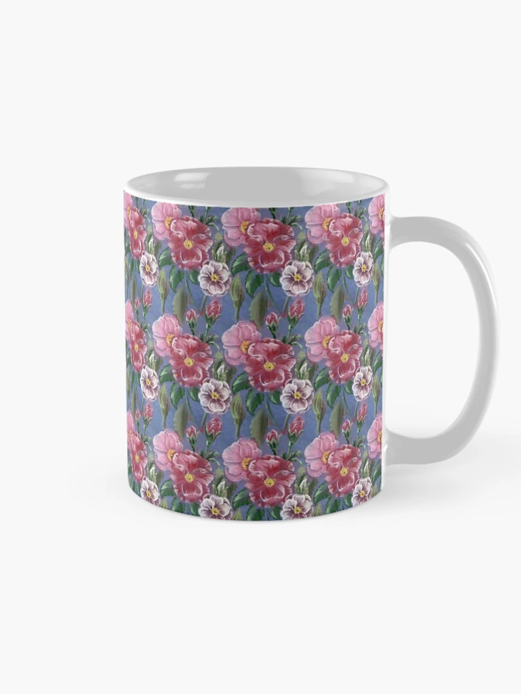 Thumbnail 3 of 6, Coffee Mug, Spring Evening Damask Roses designed and sold by Rasendyll.