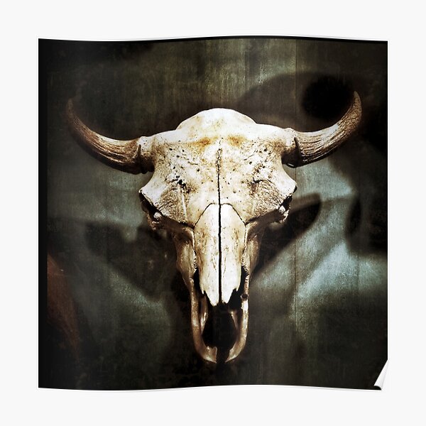 Art & Collectibles Digital Prints Cow Skull Wall Art Print Spooky