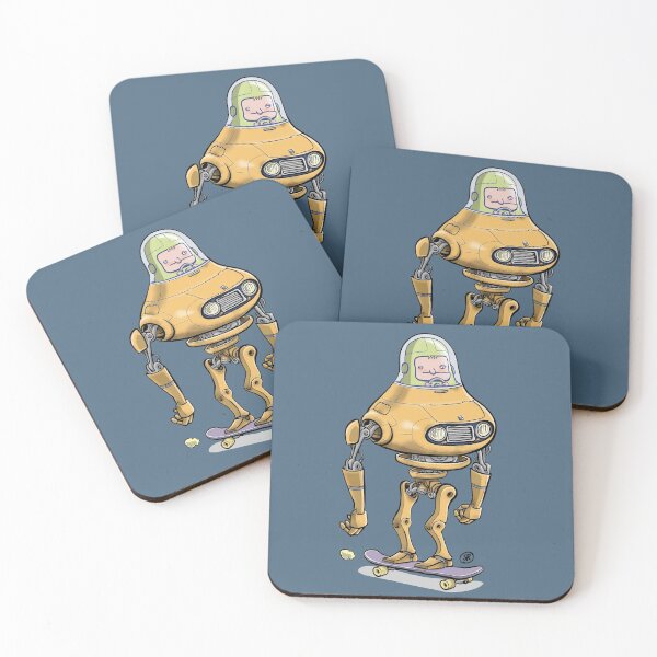 Robot Skate Coasters (Set of 4)