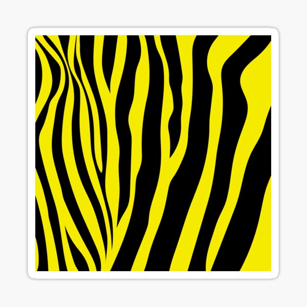 "Yellow Zebra Print, New 2020, Girly, Chic, Elegant" Sticker by Torch