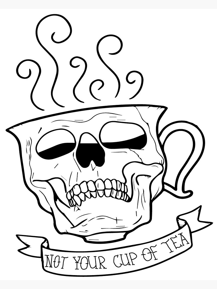 Skull Cup Sticker for Sale by modernshego Redbubble 