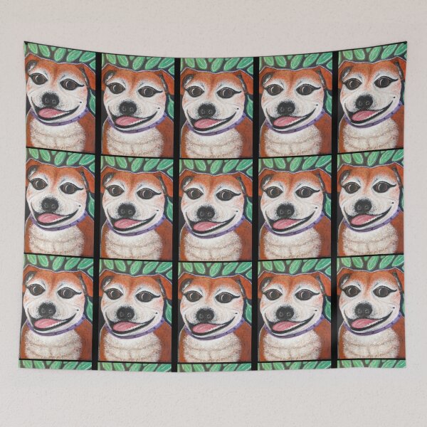 Item preview, Staffy Girl in the garden designed and sold by StaffyDognCo.
