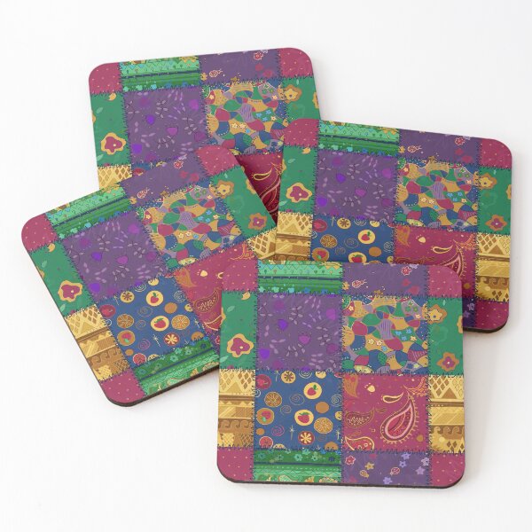 Item preview, Patchwork Seventies Jewel-Tone Quilt designed and sold by ArgyleImp.