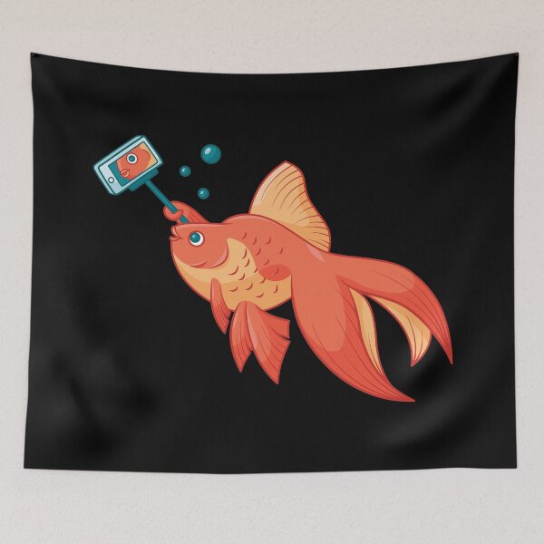Item preview, Goldfish with selfie stick. designed and sold by emphatic.