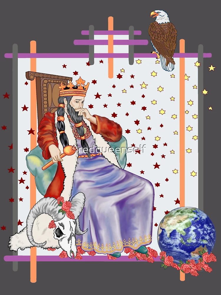Thumbnail 6 von 6, Premium Oversized Pullover, The Tarot Emperor designt und verkauft von redqueenself.