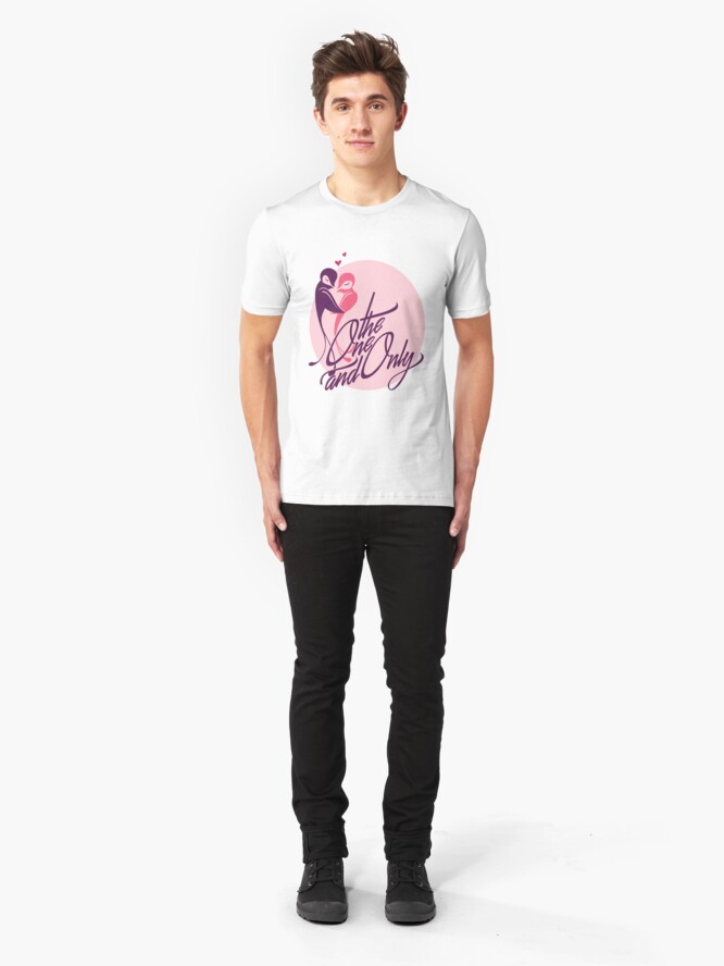 Alternate view of Happy Valentines day Slim Fit T-Shirt