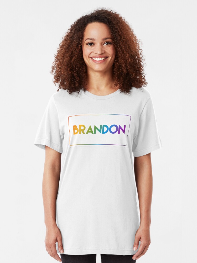 Alternate view of Brandon - Pride Edition Slim Fit T-Shirt