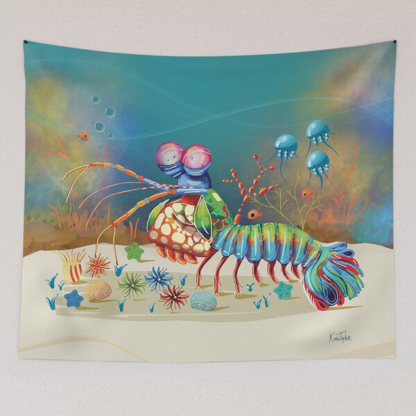 Item preview, Peacock Mantis Shrimp designed and sold by Karin Taylor.
