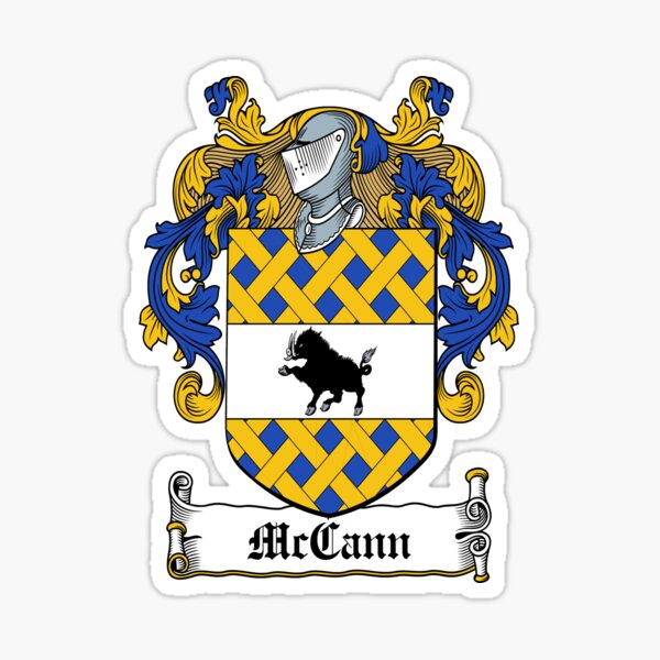 “McCann (Armagh)” Sticker for Sale by HaroldHeraldry | Redbubble