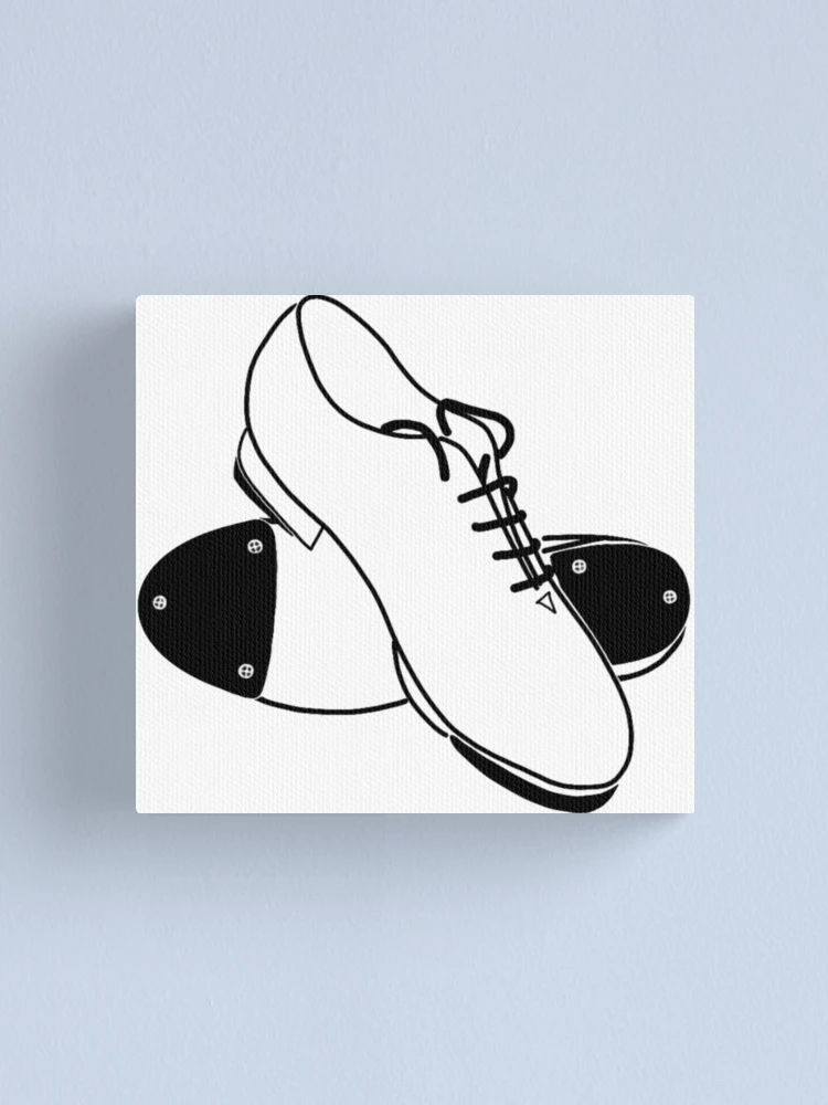 Tap Shoes -Drawn in black Canvas Print