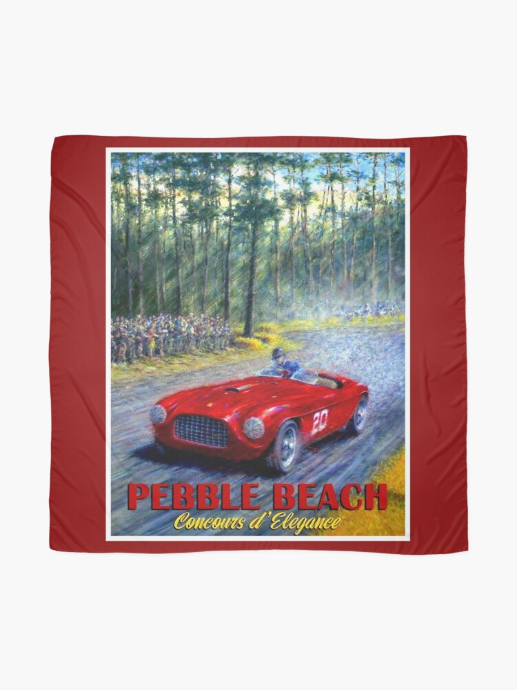 Alternate view of PEBBLE BEACH; Grand Prix Auto Print Scarf