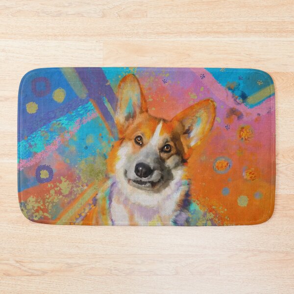 Artikelvorschau, Bunter Corgi-Anstrich entworfen und verkauft von k9printart.