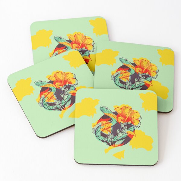 Item preview, Tropical snake and flowers designed and sold by Rômulo Queiroz.