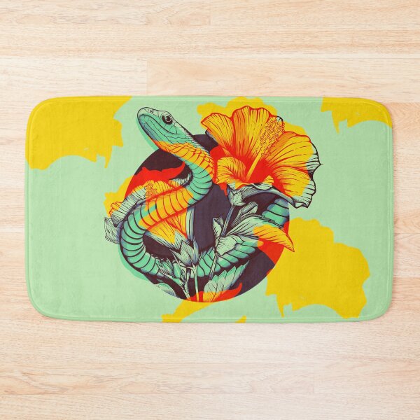 Item preview, Tropical snake and flowers designed and sold by Rômulo Queiroz.