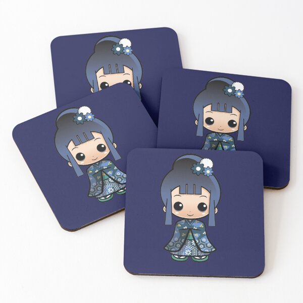 Item preview, Cute Japanese girl in Beautiful traditional costume Yukata  designed and sold by Mande Arts.
