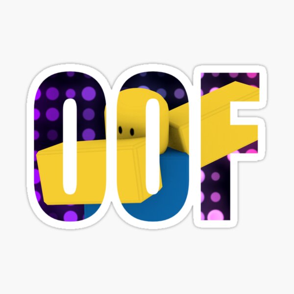 Roblox Noob Oof Stickers Redbubble - pegatinas del noob roblox redbubble