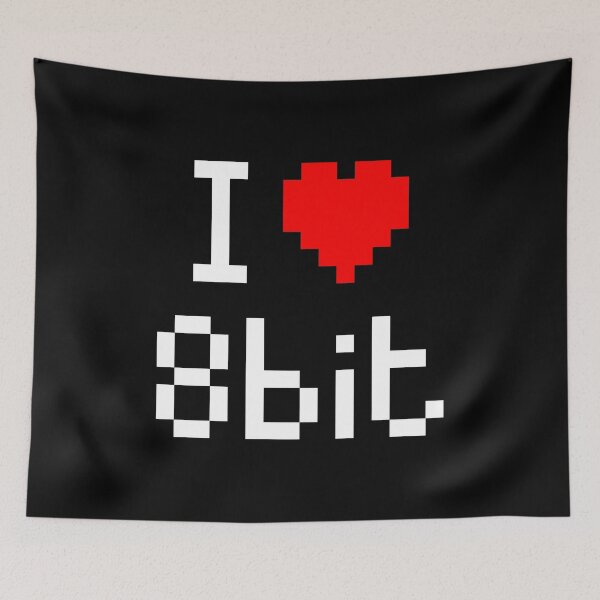 Item preview, I Love 8bit (white) designed and sold by Electric Fairy.