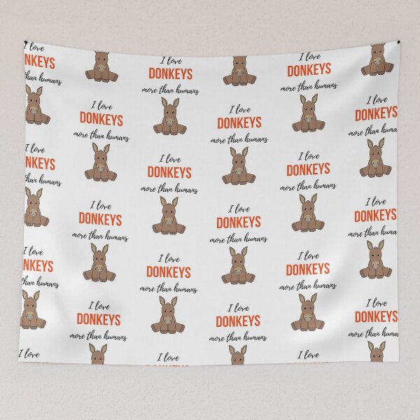 Item preview, I Love Donkeys More Than Humans designed and sold by PinkPandaPress.