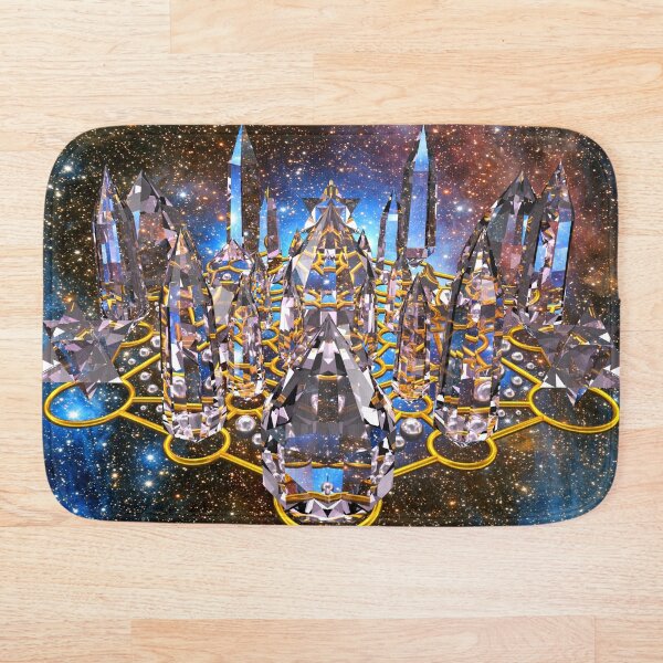 Pleiadian Crystal Stargate Grid Bath Mat