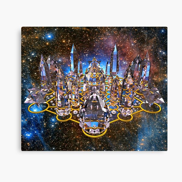 Pleiadian Crystal Stargate Grid Canvas Print