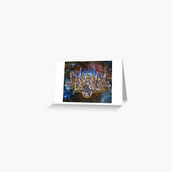 Pleiadian Crystal Stargate Grid Greeting Card