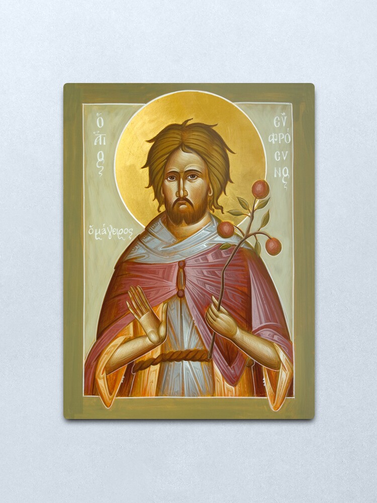 Alternate view of St Euphrosynos the Cook Metal Print