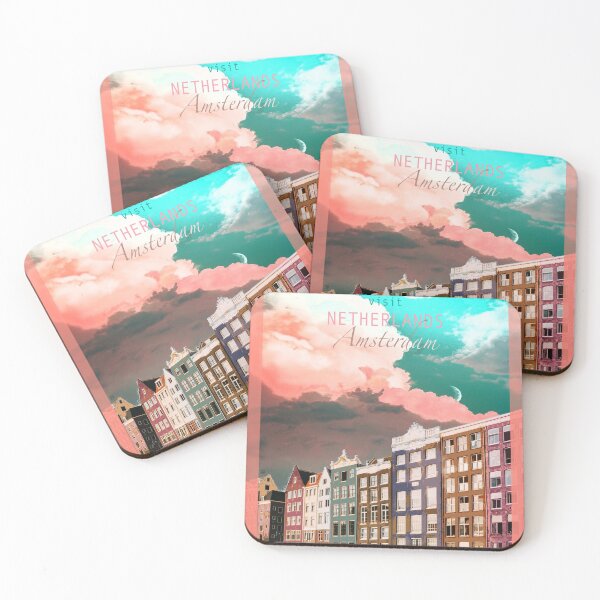 Item preview, Travel Poster_Visit Amsterdam_Netherlands. designed and sold by FanitsaArt.