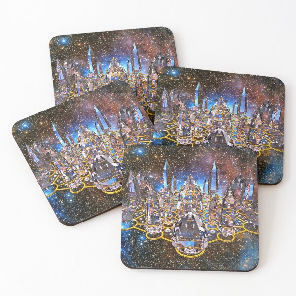 Pleiadian Crystal Stargate Grid Coasters (Set of 4)