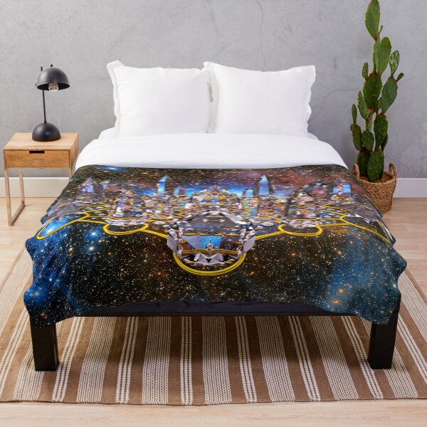 Pleiadian Crystal Stargate Grid Throw Blanket