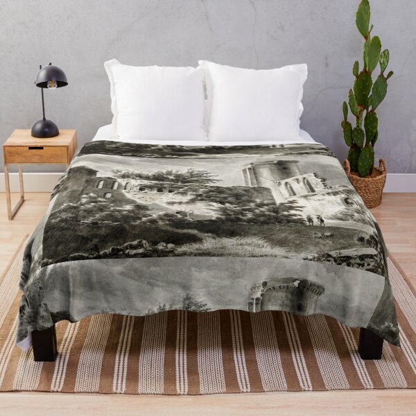 Item preview, Castle walls vintage illustration designed and sold by Vintage Designs +.