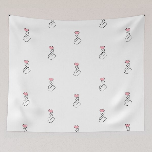 Item preview, Kpop Korean Finger Heart pattern design  designed and sold by NoonaStudio.