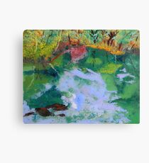 Ichetucknee Springs Abstract on Glass Canvas Print