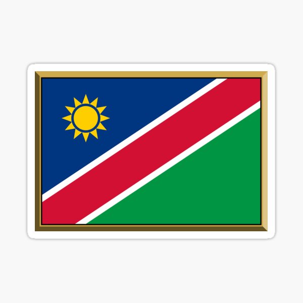 NAM NAMIBIA AFRICAN COUNTRY CODE OVAL FLAG STICKER bumper decal car bike tablet 