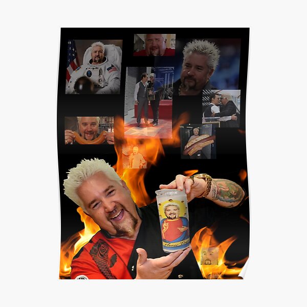 "Guy Fieri Bootleg Print (No Words)" Poster by mybudle23 Redbubble