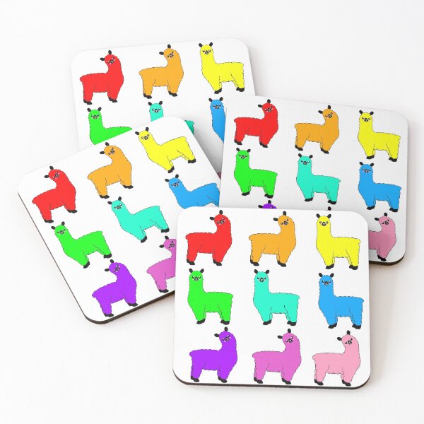 Item preview, Rainbow Llamas designed and sold by Melanie Jeyakkumar.