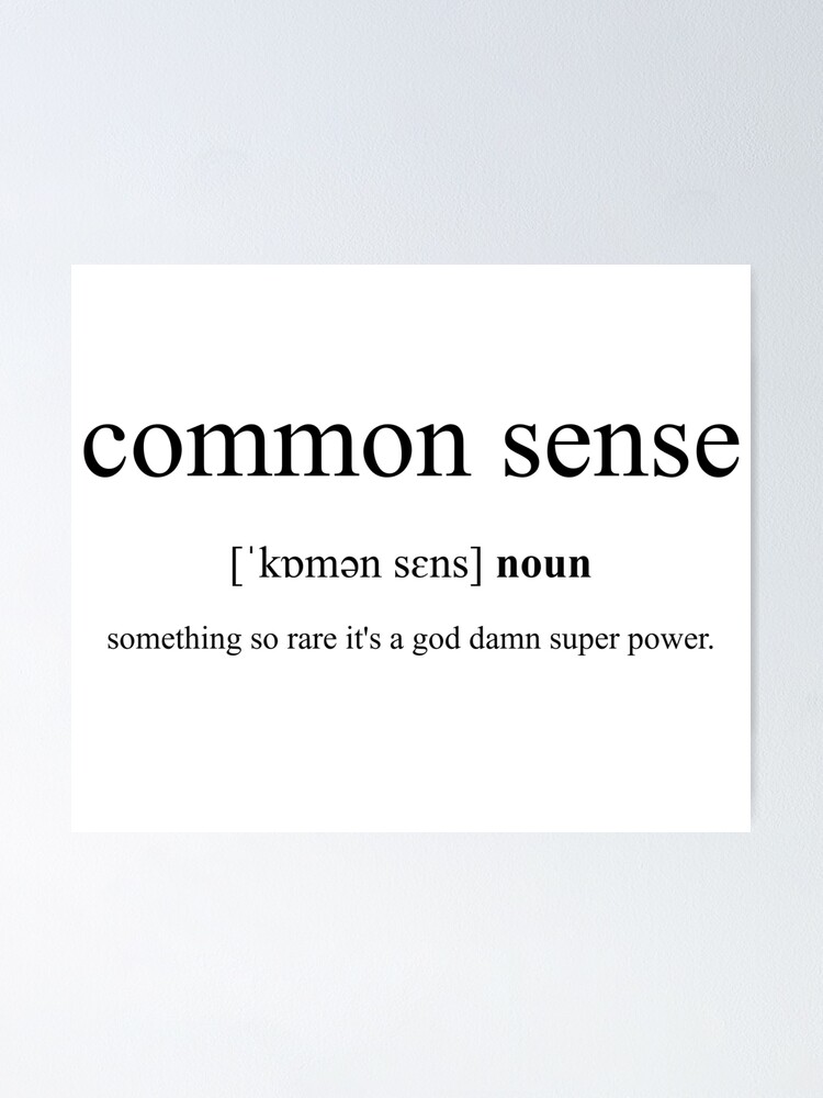 common-sense-definition-dictionary-collection-poster-by