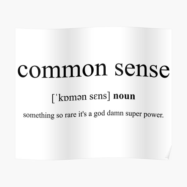 common-sense-definition-dictionary-collection-poster-by